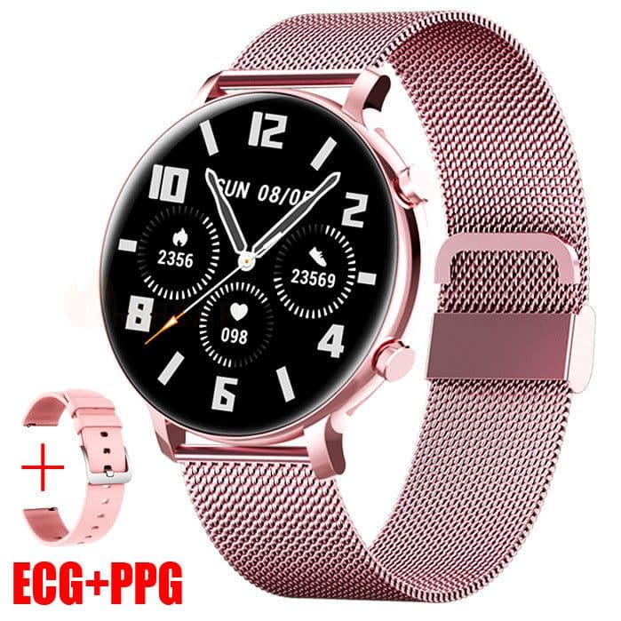 image-HW36 ECG+PPG Bluetooth Smart Watch Stainless Steel