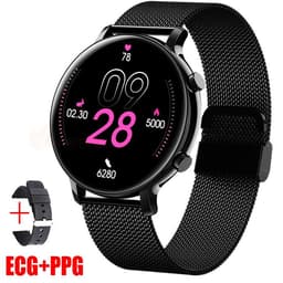 image-HW36 ECG+PPG Bluetooth Smart Watch Stainless Steel