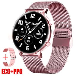 image-HW36 ECG+PPG Bluetooth Smart Watch Stainless Steel