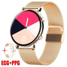 image-HW36 ECG+PPG Bluetooth Smart Watch Stainless Steel