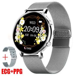 image-HW36 ECG+PPG Bluetooth Smart Watch Stainless Steel