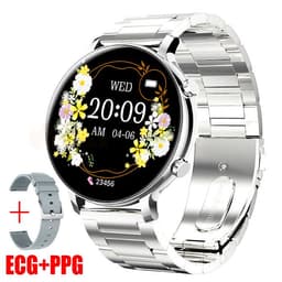 image-HW36 ECG+PPG Bluetooth Smart Watch Stainless Steel