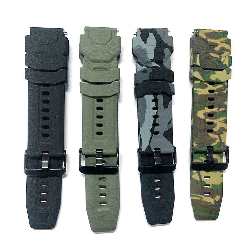 image-Silicone Smart Watch Strap for C20/C21/KR06 Camouflage
