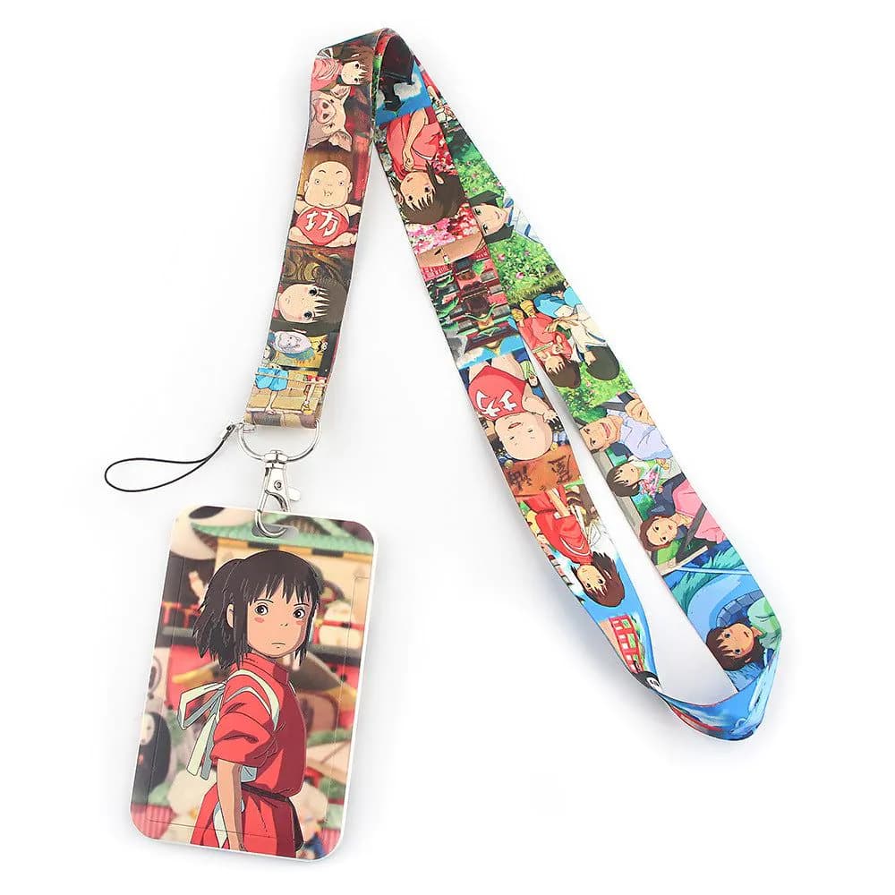 image-Cartoon Lanyard Card Holder with Hard Shell Protective Cover