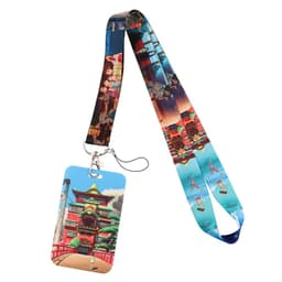 image-Cartoon Lanyard Card Holder with Hard Shell Protective Cover