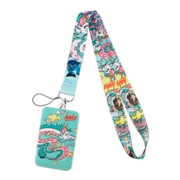 image-Cartoon Lanyard Card Holder with Hard Shell Protective Cover
