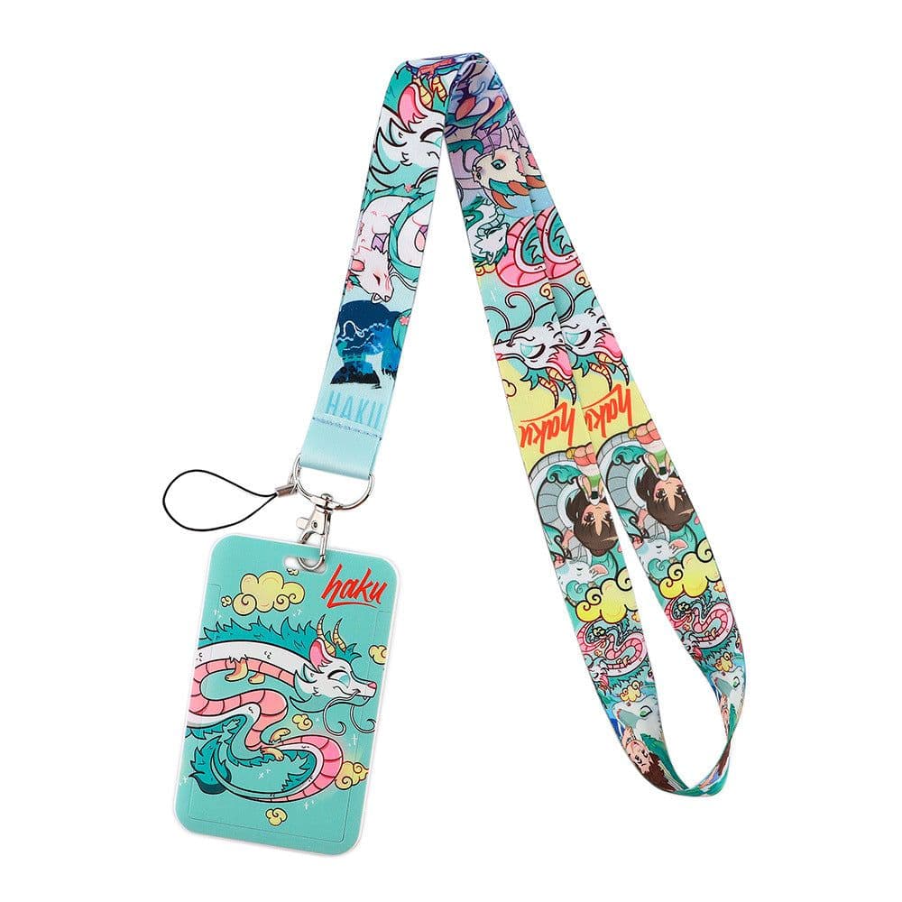 image-Cartoon Lanyard Card Holder with Hard Shell Protective Cover