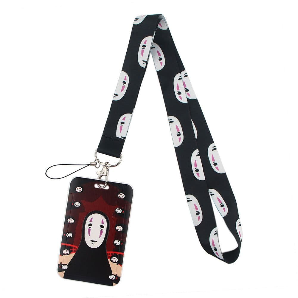 image-Cartoon Lanyard Card Holder with Hard Shell Protective Cover