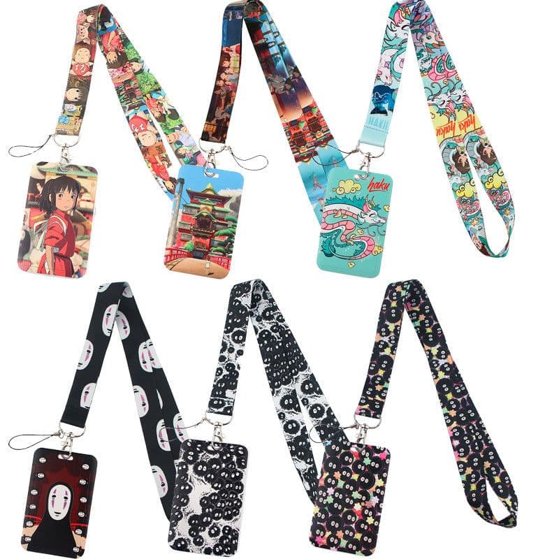 image-Cartoon Lanyard Card Holder with Hard Shell Protective Cover