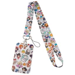 image-Cartoon Lanyard Card Holder with Hard Shell Protective Cover