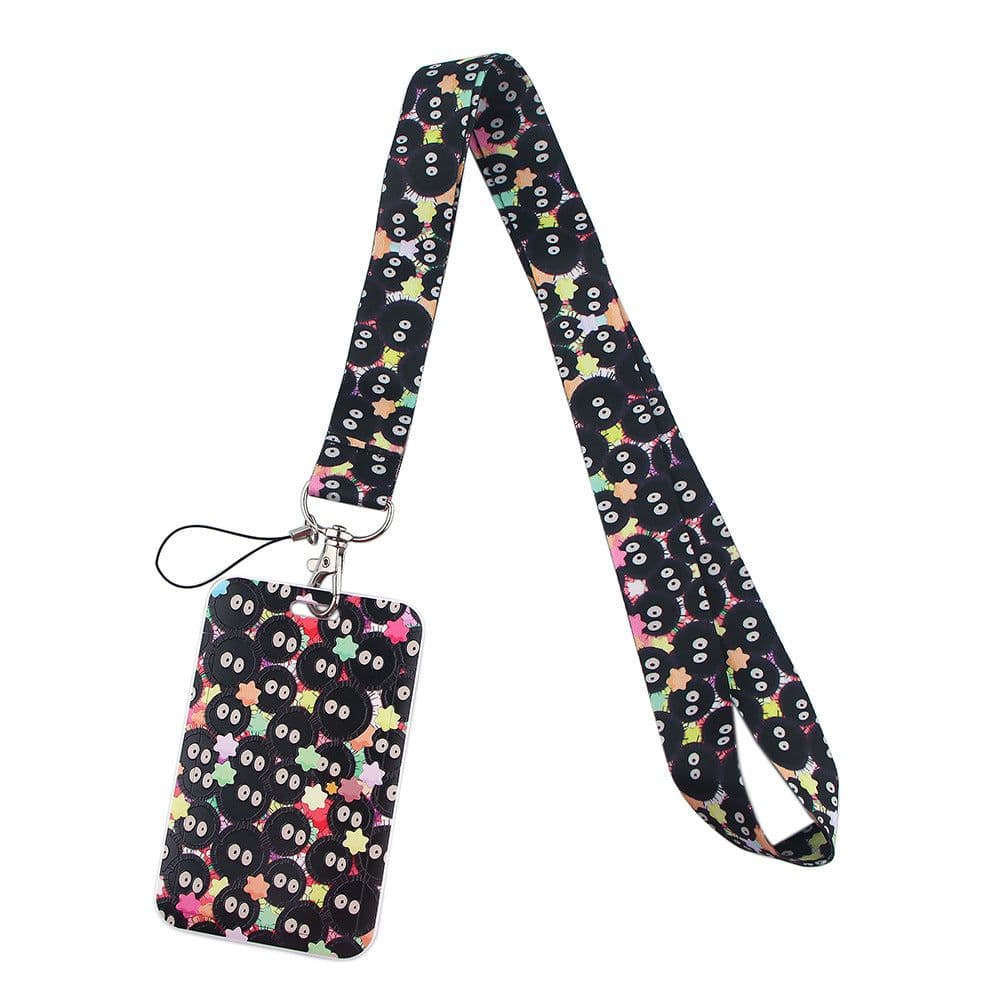 image-Cartoon Lanyard Card Holder with Hard Shell Protective Cover