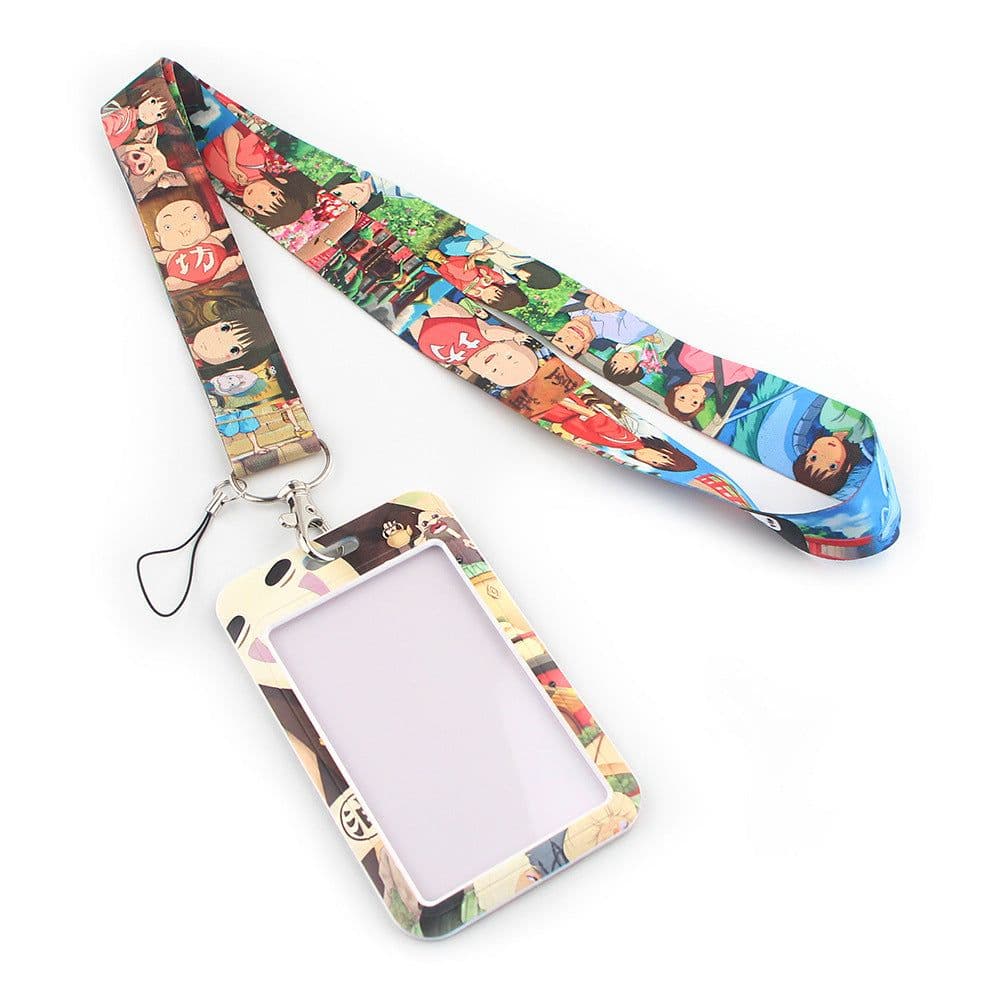 image-Cartoon Lanyard Card Holder with Hard Shell Protective Cover