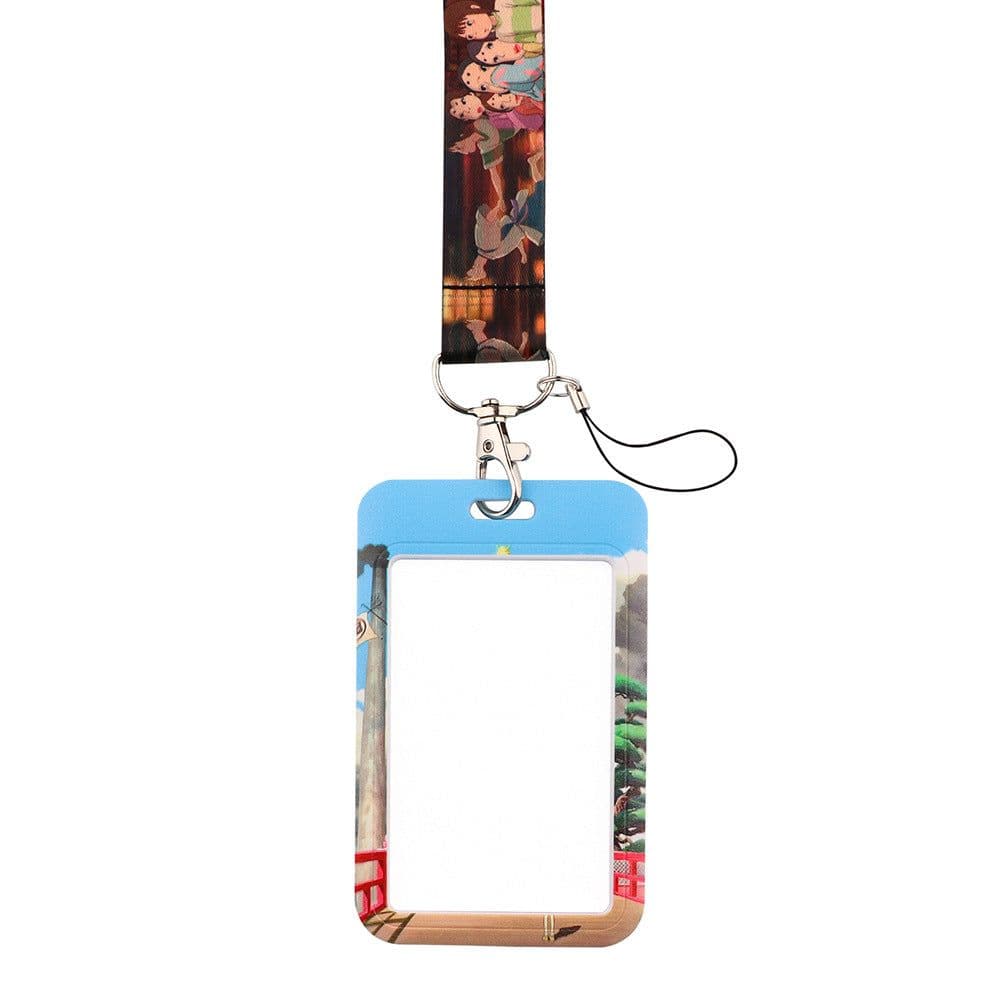 image-Cartoon Lanyard Card Holder with Hard Shell Protective Cover
