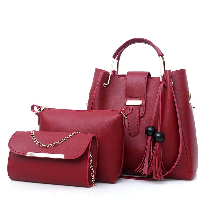 image-Ladies Fashion Handbag Fringe PU Medium