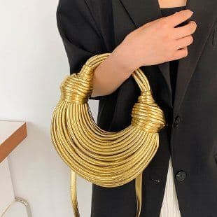 image-Silver PU Crossbody Bag with Fringe Detail