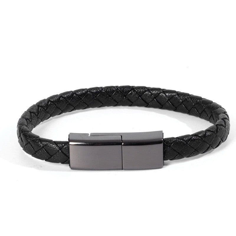 image-Data Cable Type-C Leather Bracelet Portable Charger