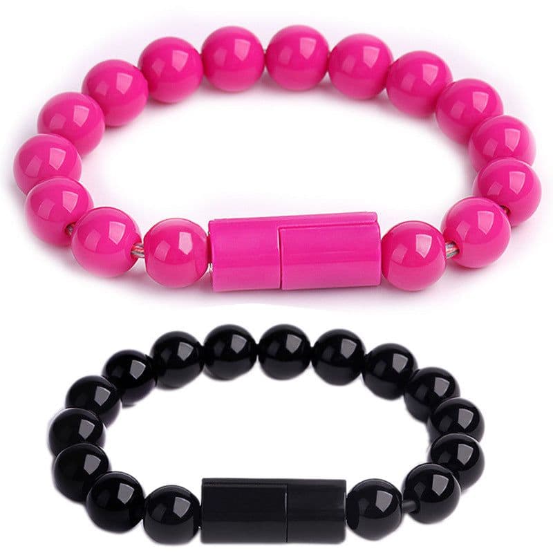 image-Buddha Bead Bracelet Data Cable for Apple Devices