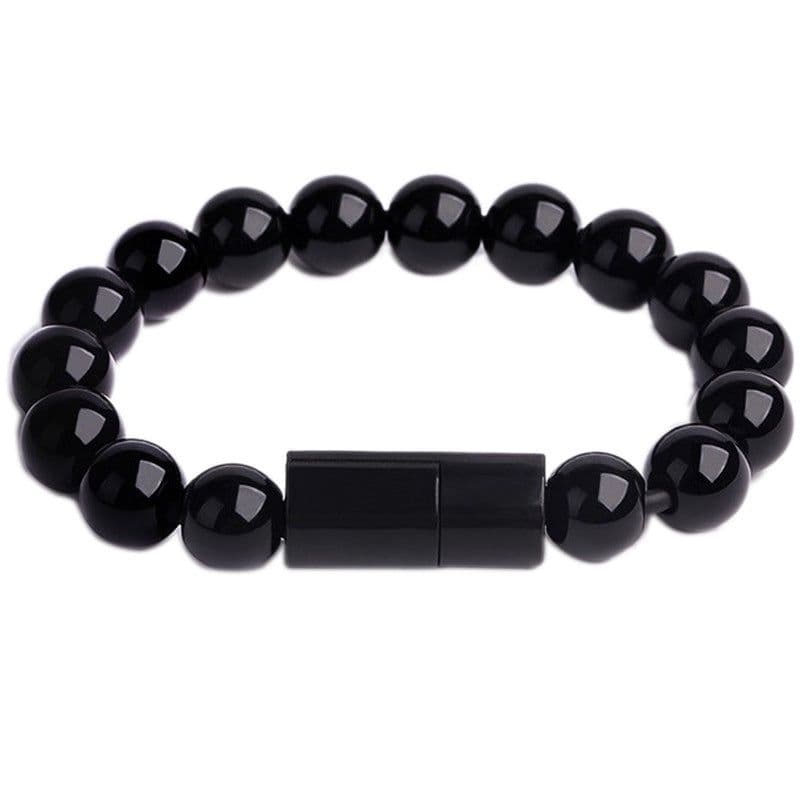 image-Buddha Bead Bracelet Data Cable for Apple Devices