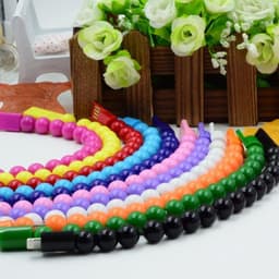 image-Buddha Bead Bracelet Data Cable for Apple Devices