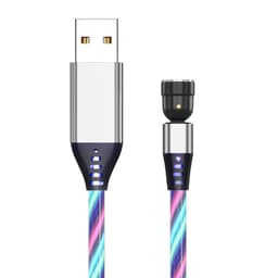 image-3-in-1 Magnetic Data Cable 540° Rotating USB Fast Charge