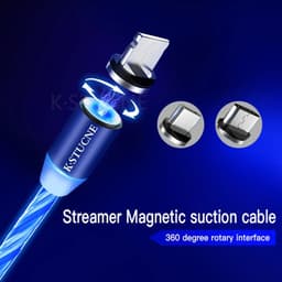 image-LED USB Magnetic Charging Cable, 1M, Type-C