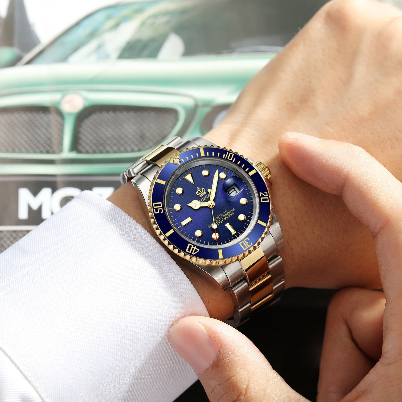 image-Men's Watch Blue Water Ghost Stainless Steel