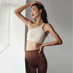 image-Women's Sleeveless Yoga Sports Bra Cotton Blend