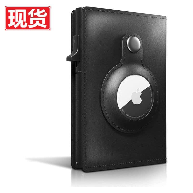 image-Airtag Genuine Leather Card Holder RFID