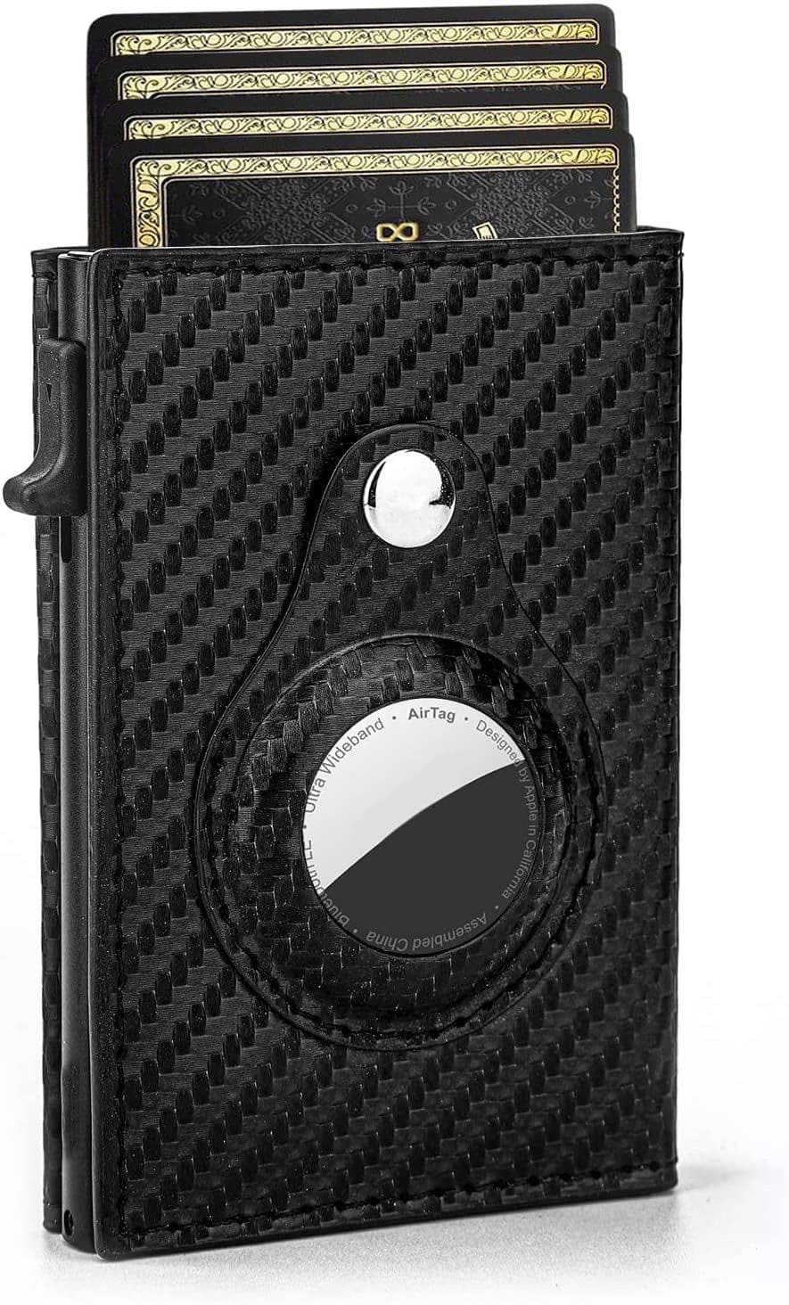 image-Airtag Genuine Leather Card Holder RFID