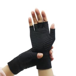 image-Copper Fiber Half Finger Cycling Gloves