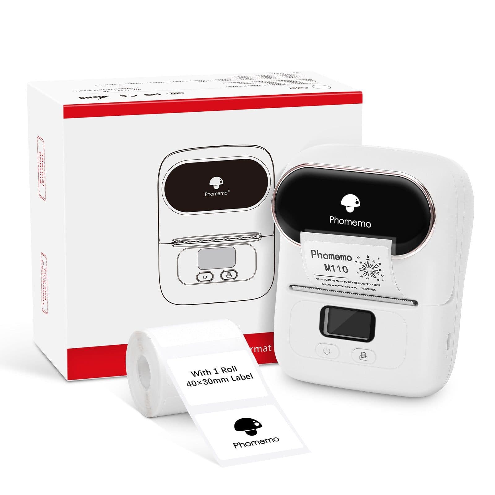 image-Phomemo M110 Thermal Barcode Printer