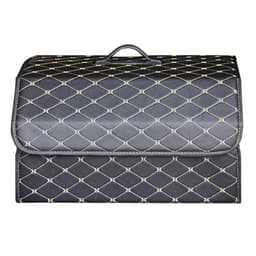 image-Trunk Storage Box Leather Folding Car Organizer