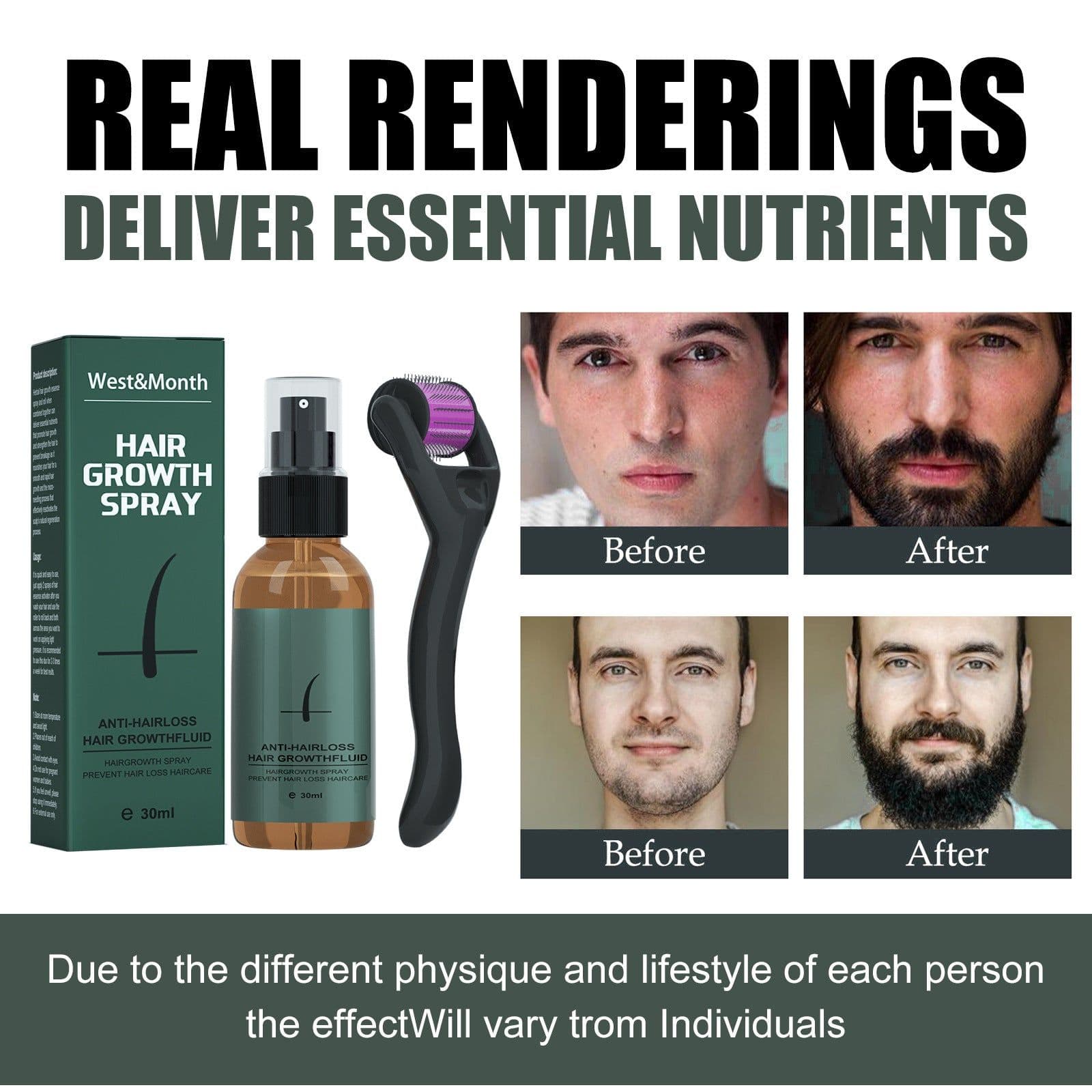 image-West&Month Beard Growth Spray 30ml