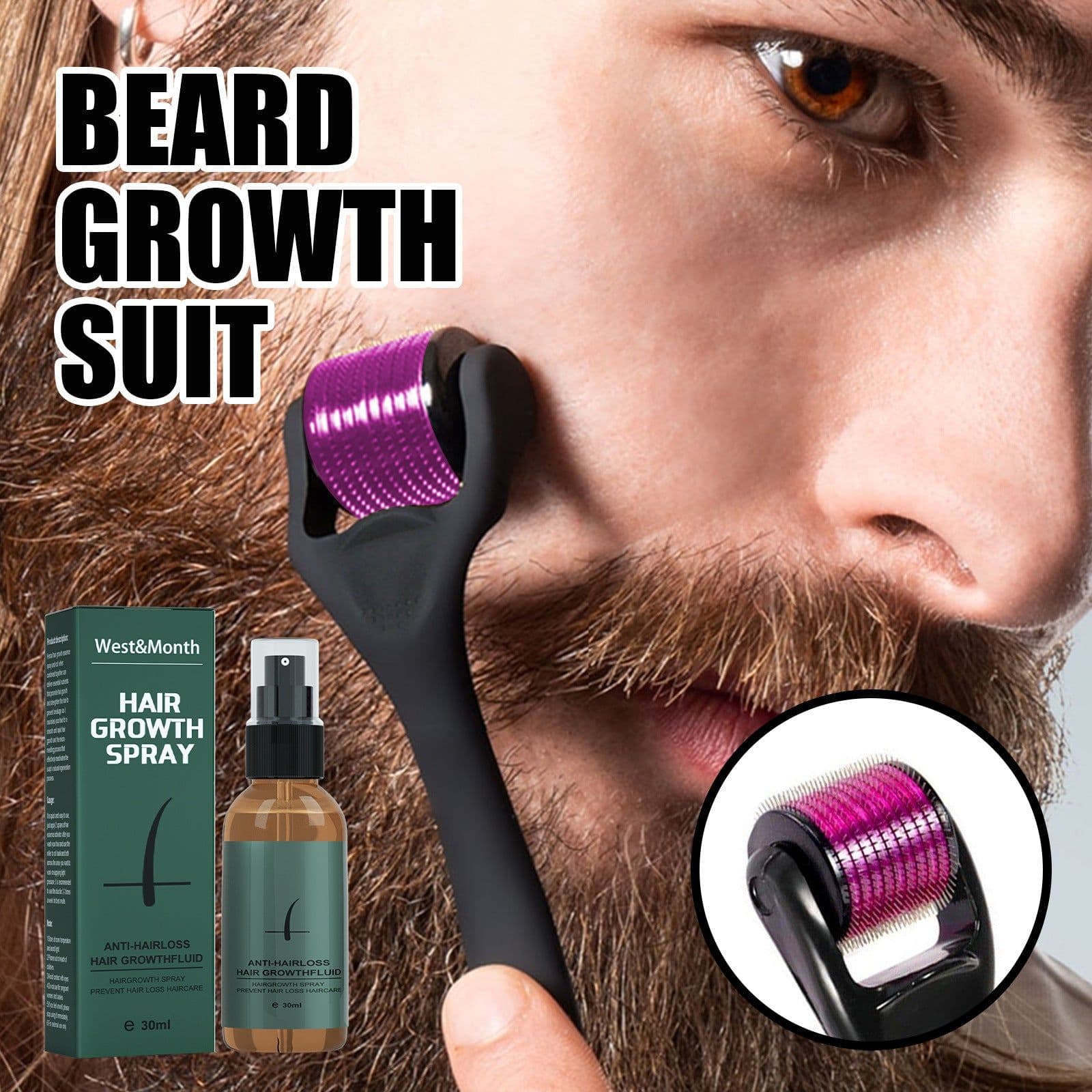 image-West&Month Beard Growth Spray 30ml