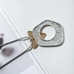 image-Long Chain Sweater Geometric Pendant Necklace