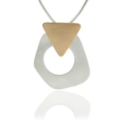 image-Long Chain Sweater Geometric Pendant Necklace