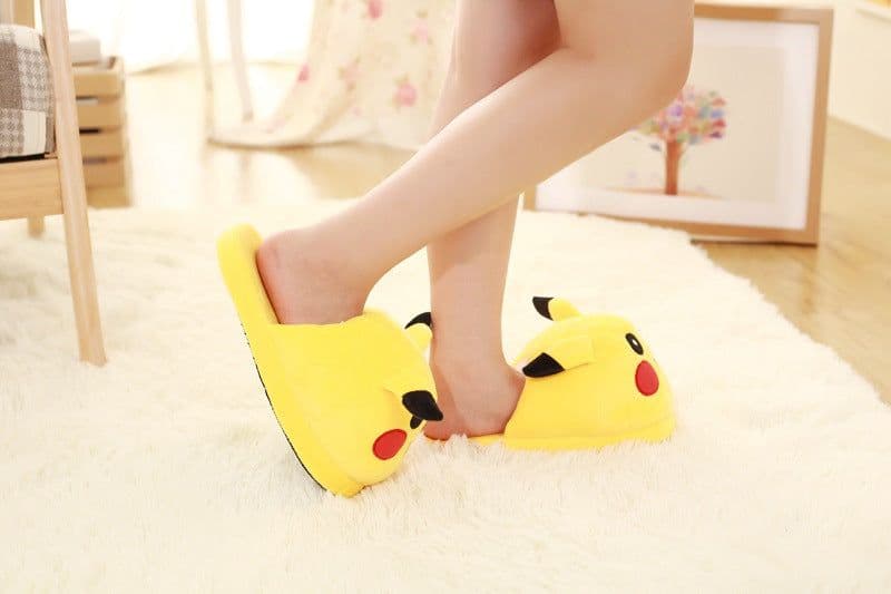 image-Pokemon Pikachu Plush Cotton Slippers
