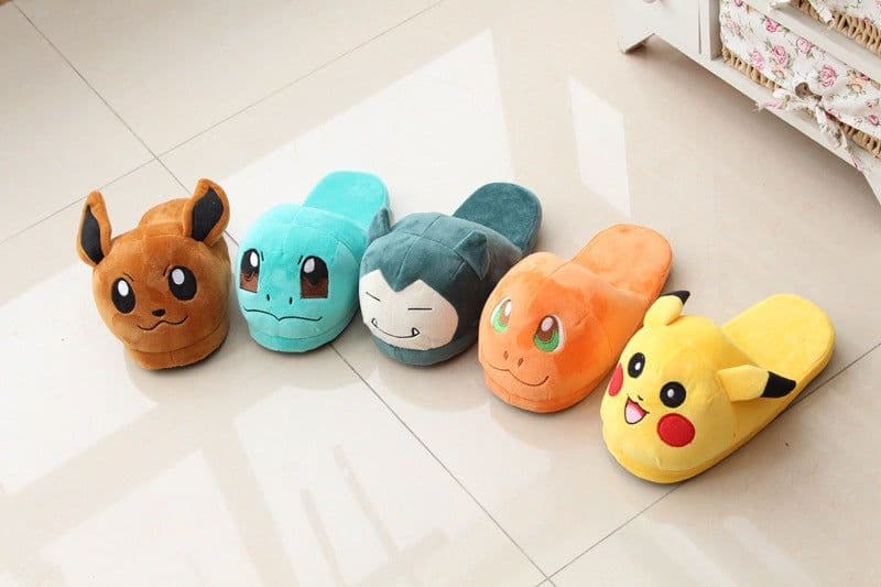 image-Pokemon Pikachu Plush Cotton Slippers