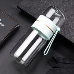 image-Cup Glass Double-Layer Insulation Tea Separation Teacup