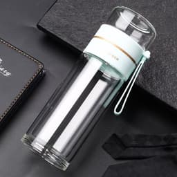 image-Cup Glass Double-Layer Insulation Tea Separation Teacup