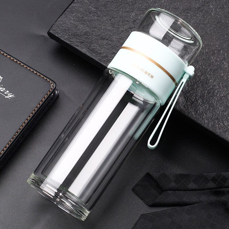 image-Cup Glass Double-Layer Insulation Tea Separation Teacup