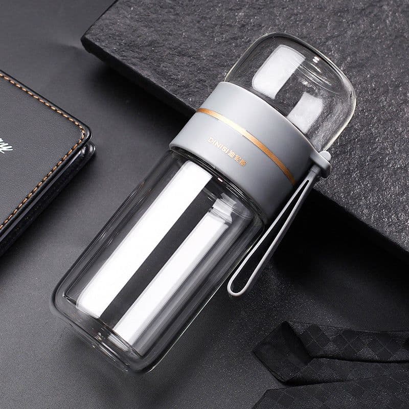 image-Cup Glass Double-Layer Insulation Tea Separation Teacup