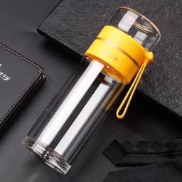 image-Cup Glass Double-Layer Insulation Tea Separation Teacup