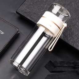 image-Cup Glass Double-Layer Insulation Tea Separation Teacup