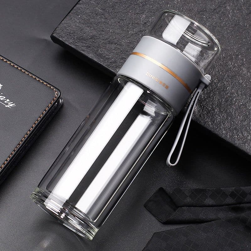 image-Cup Glass Double-Layer Insulation Tea Separation Teacup