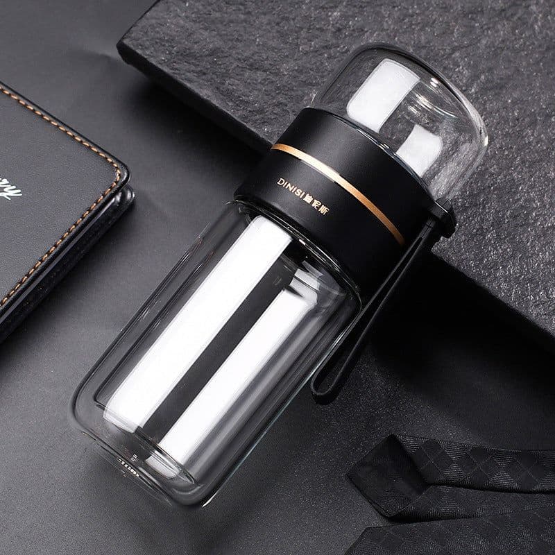 image-Cup Glass Double-Layer Insulation Tea Separation Teacup