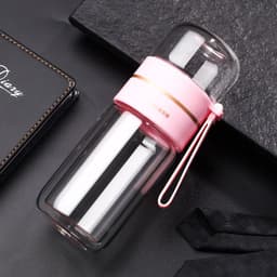 image-Cup Glass Double-Layer Insulation Tea Separation Teacup