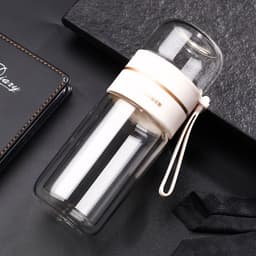 image-Cup Glass Double-Layer Insulation Tea Separation Teacup