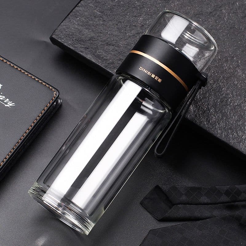 image-Cup Glass Double-Layer Insulation Tea Separation Teacup