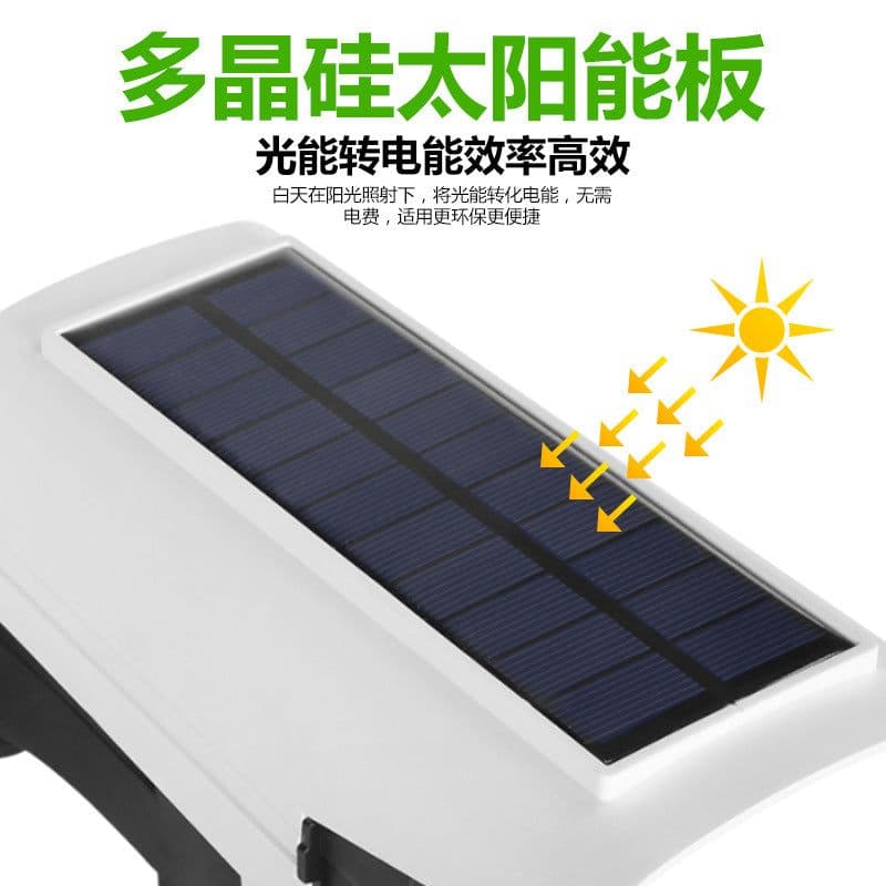 image-Solar Sensor LED Wall Lamp with Fake Camera